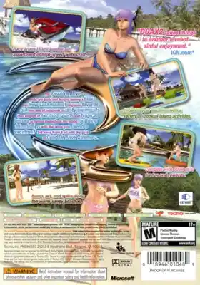 Dead or Alive Xtreme 2 (USA) box cover back